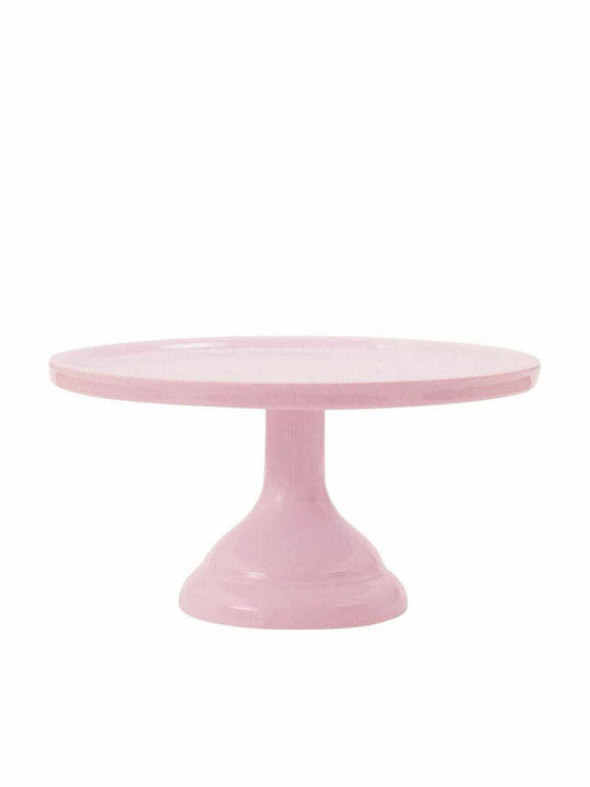 A Little Lovely Company Pink Plastic Pedestal Cake Stand 23.5x23.5x12cm