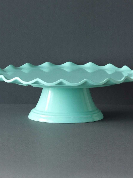 A Little Lovely Company Wave Τουρτιέρα Πλαστική με Πόδι Mint 27.5x27.5x9εκ.