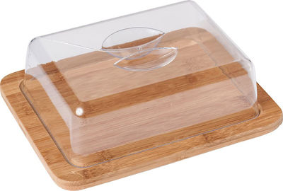 Kesper Bamboo Cheese Dish Brown