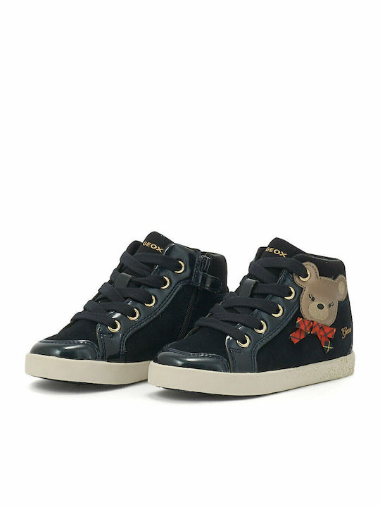 Kilwi Anatomic Leather Kids Boots with Zipper Navy Blue