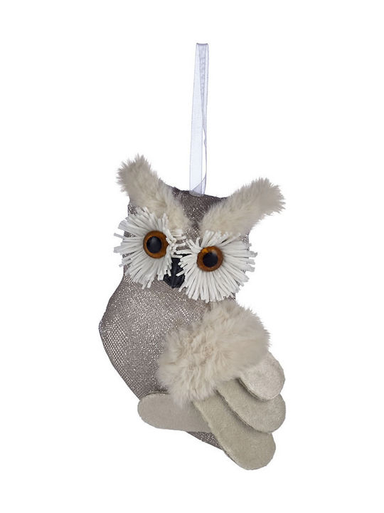 TnS Christmas Fabric Owl Ornament 15x6cm (Μiscellaneous Colors)