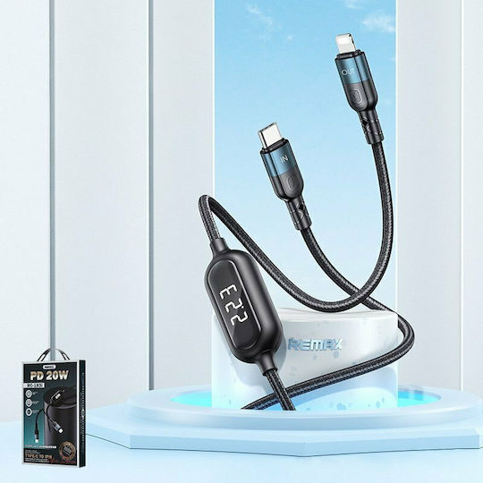 Remax Litxn Series RC-193i Braided USB-C to Lightning Cable 20W Μαύρο 1m