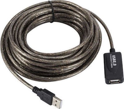 FT Electronics USB 2.0 Cable USB-A male - USB-A female Χρυσό 5m (FTT14-039)