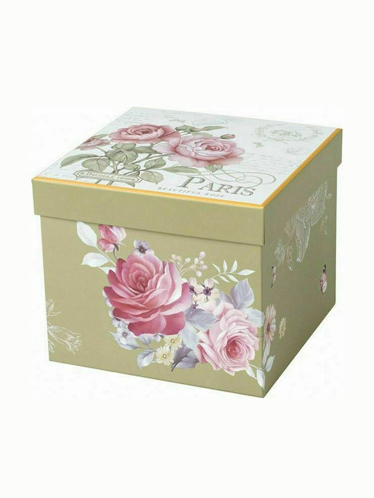 Καρβούνης Floral Paris Roses Etajeră 2 niveluri din Porțelan Multicoloră Ø27xY24cm 1buc