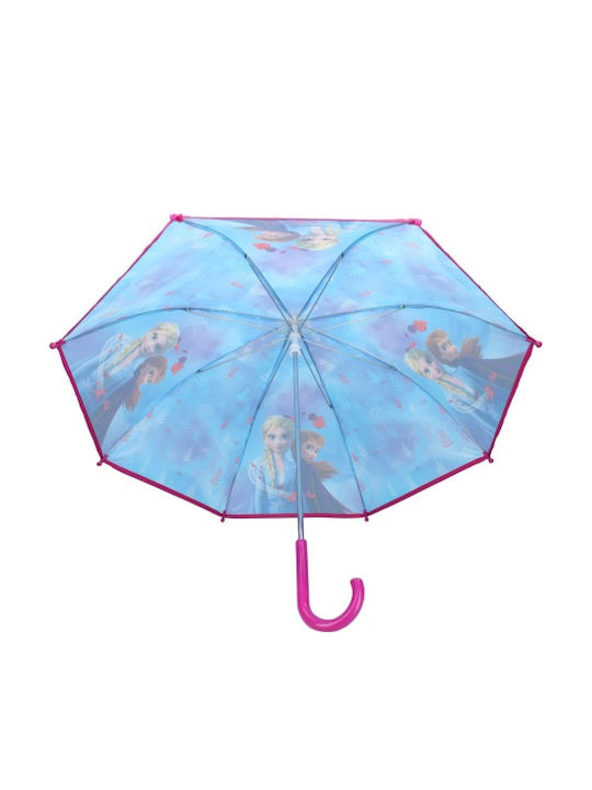 Disney Kids Curved Handle Umbrella Frozen II with Diameter 73cm Blue