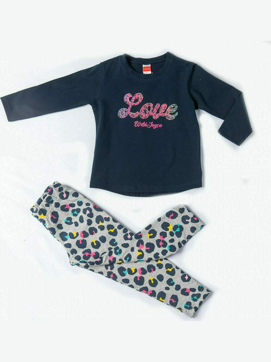 Joyce Kids Set with Leggings Winter 2pcs Blue