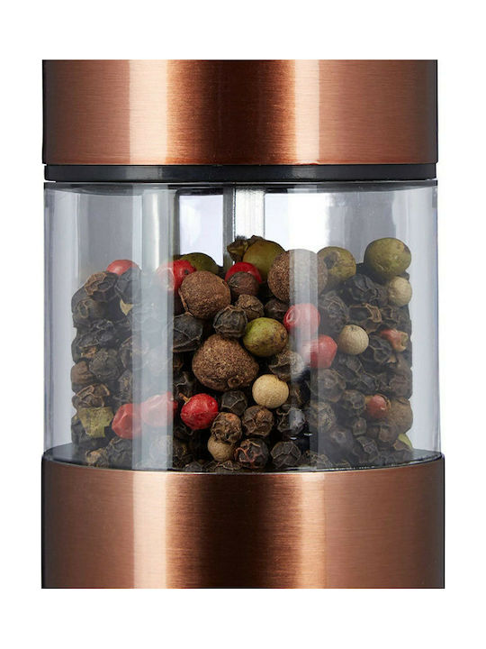 Relaxdays Elektrisch Gewürzmühlen Inox in Kupfer Farbe 23cm 1Stück