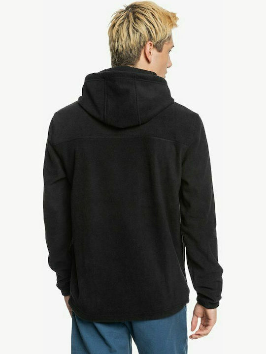 Quiksilver Essentials Polar Men's Sweatshirt with Hood and Pockets Black