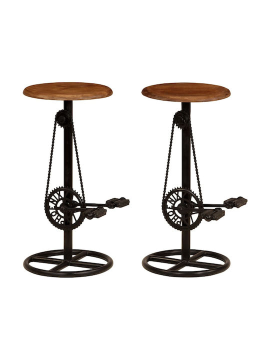 Stool Bar Wooden Mango 2pcs 38x38x76cm