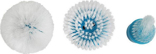 HO-EK-SH-308 Plastic Rotating Cleaning Brush with Handle White