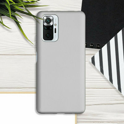 KWmobile Coperta din spate Silicon Metallic Silver (Redmi Note 10 Pro) 54552.67