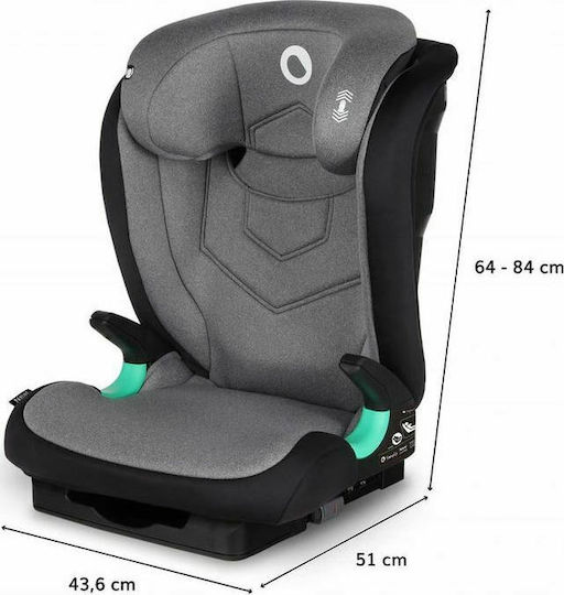 Lionelo Neal Scaun Auto pentru Copii i-Size cu Isofix Black Onyx 15-36 kg