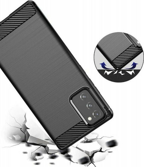 Hurtel Carbon Задна корица Силикон Черен (Galaxy Note 20)