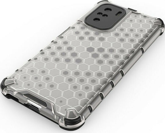 Hurtel Honeycomb Back Cover Silicone Transparent (Poco F3 / Mi 11i)