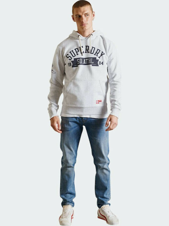 Track & Field Hoodie Φούτερ με Κουκούλα Γκρι
