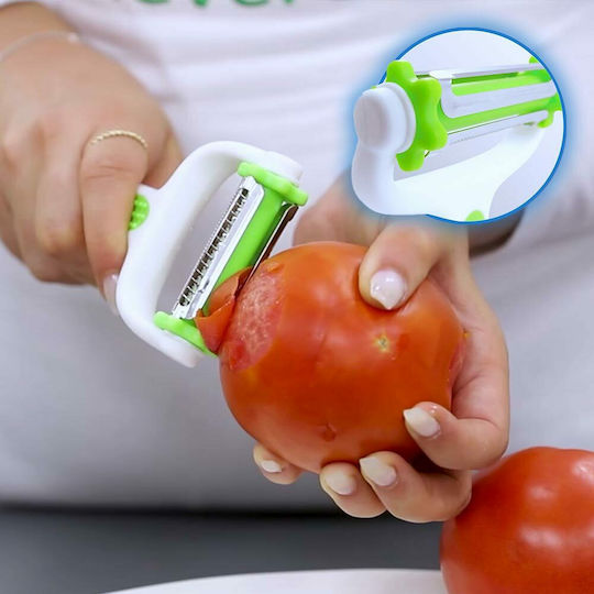 HomeVero Click n Peel Fruit & Vegetable Peeler/Cleaner with Blade Julienne made of Plastic