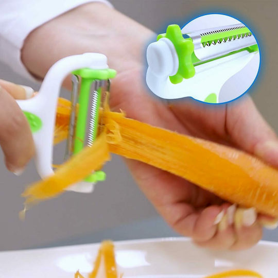 HomeVero Click n Peel Fruit & Vegetable Peeler/Cleaner with Blade Julienne made of Plastic