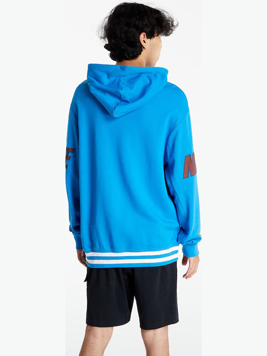 Nike Sportswear French Terry Men's Sweatshirt with Hood Blue