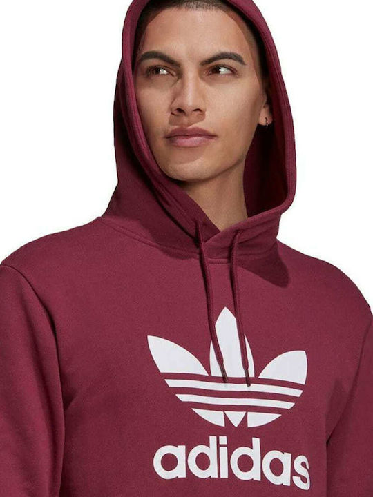 Adicolor Classics Trefoil Sweatshirt with Hood Burgundy