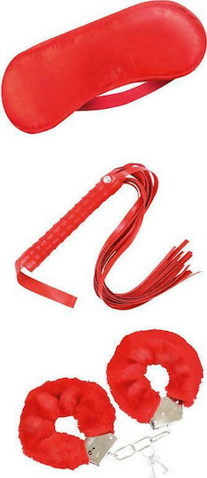 IntoYou BDSM Line Beginners Bondage Set 3 Pieces BDSM Kit in Rot Farbe 3Stück