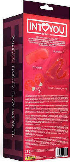 IntoYou BDSM Line Beginners Bondage Set 3 Pieces BDSM Kit in Rot Farbe 3Stück