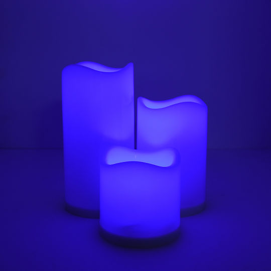 GloboStar Dekorative Lampe Wachs-Politur Mehrfarbig 3Stück
