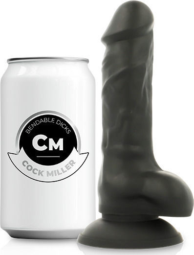 Cock Miller Ρεαλιστικό Dildo με Όρχεις και Βεντούζα Black 13cm