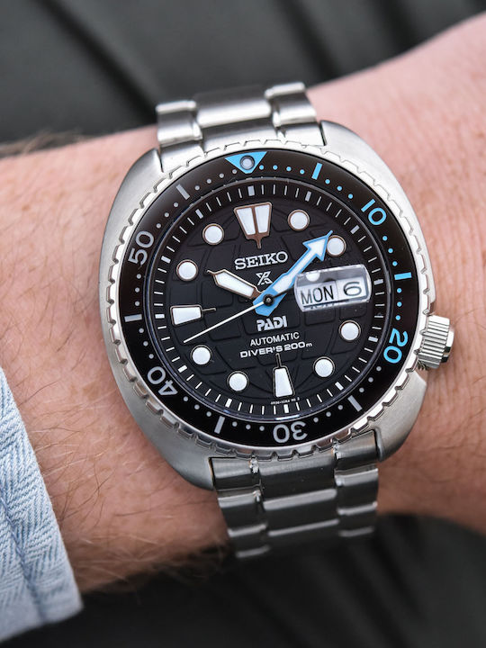 Seiko Prospex Padi King Turtle Ρολόι Αυτόματο με Μεταλλικό Μπρασελέ Seiko Prospex Padi King Turtle Ρολόι Αυτόματο με Μεταλλικό Μπρασελέ