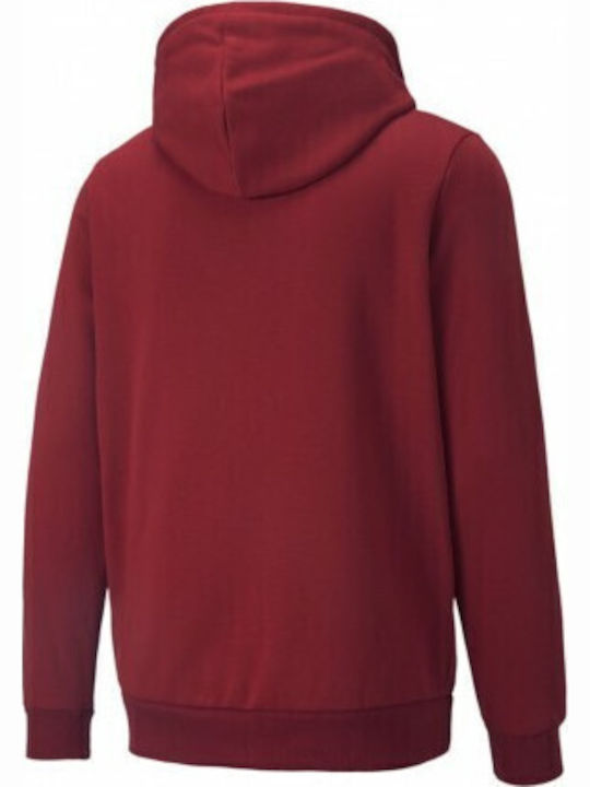 Big Logo Men's Sweatshirt with Burgundy Hood