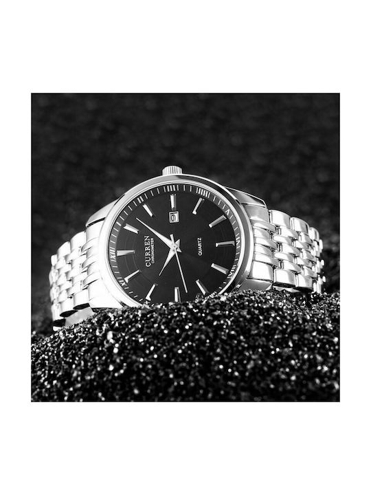 Curren Watch Battery with Silver Metal Bracelet