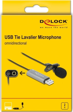 DeLock USB Microphone Ultra-directional Mikrofon USB Ausklappmenü für Gesang