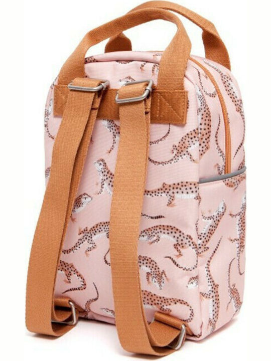 Petit Monkey Leopardgecko Schulranzen Rucksack Kindergarten Rosa mit Flaschenhalter