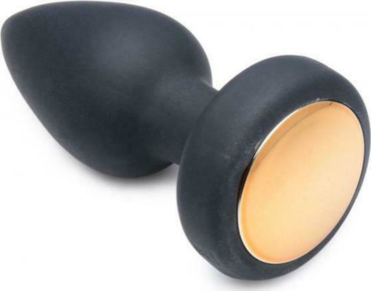 Booty Sparks Vibrating LED Light Πρωκτική Σφήνα με Δυνατότητα Ασύρματης Λειτουργίας και Δόνηση Small Μαύρη