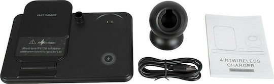 GloboStar Încărcător Wireless (Qi Pad) 15W Negruς (79699)