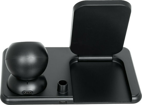 GloboStar Încărcător Wireless (Qi Pad) 15W Negruς (79699)