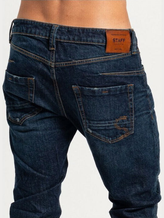Simon Men's Jeans Pants with Slim Fit Blue