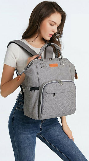 Lequeen Diaper Bag Grey 38x30x38cm.