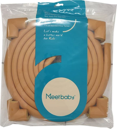 Meetbaby Baby-Sicherheitsprodukte Ecken 4,50m Oberflächenschutz Set 4 Ecken Beiges