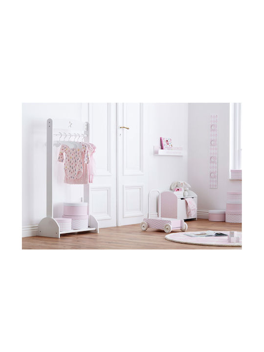 Kids Concept Kids Room Decor Accessories Coat Rack Star Made of White Wood