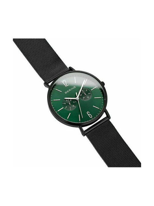 Bering Time Classic Ανδρικό Ρολόι 40mm Μπαταρίας με Μαύρο Μεταλλικό Μπρασελέ
