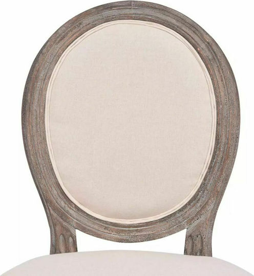 Dining Room Fabric Chair Cream 50x56x95.5cm 6pcs