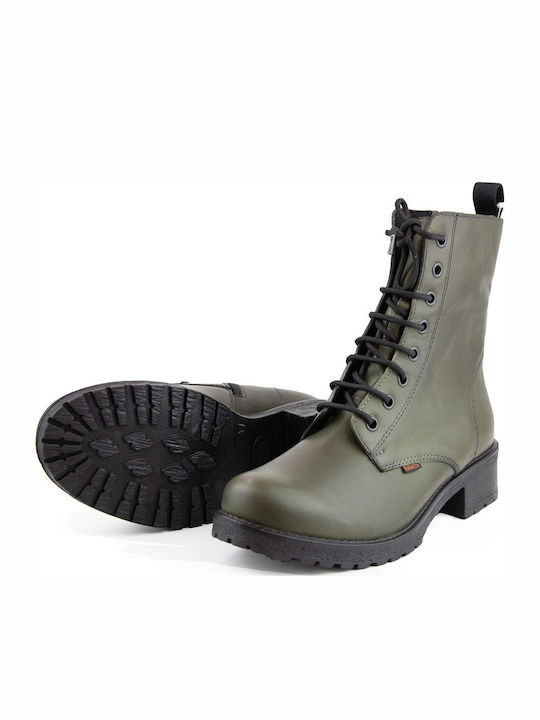 Ragazza Leather Women's Ankle Boots Green