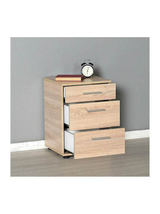 Nightstand Wooden Bedside Table Sonoma 40x39x57cm