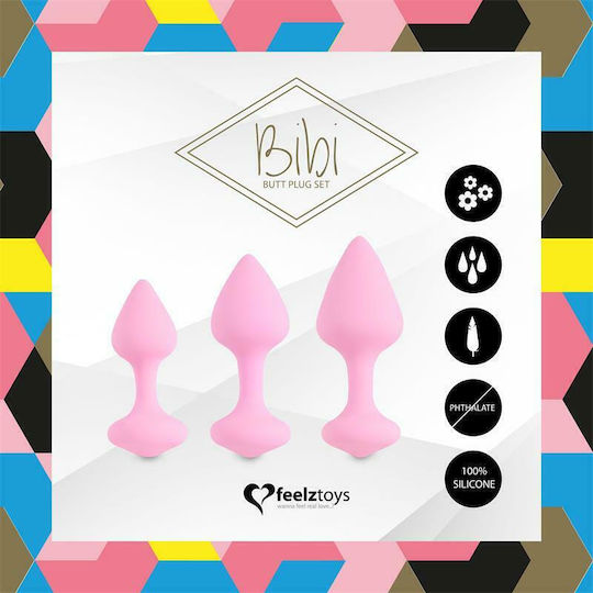 Feelztoys Bibi Anale Plugs Elektrische Gitarren Rosa 3Stück