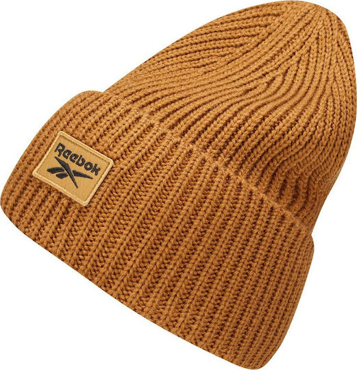 Classics Foundation Ribbed Beanie Cap Sepia
