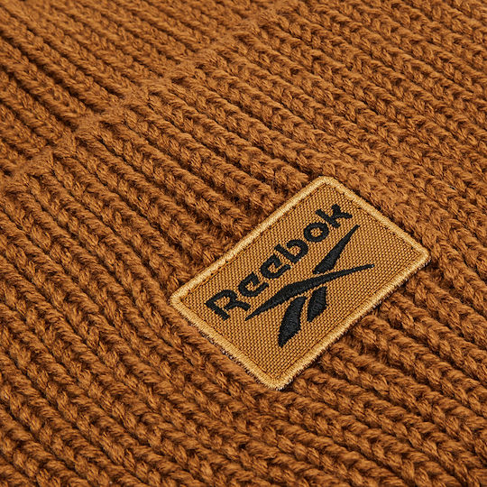 Classics Foundation Ribbed Beanie Cap Sepia