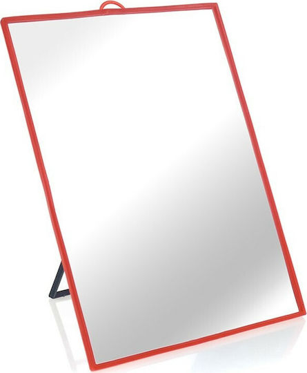 Viosarp Makeup Mirror Tabletop 18x15cm Red