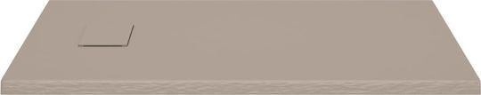 vidaXL Rectangular Acrylic Shower Brown 100x70x2.6cm