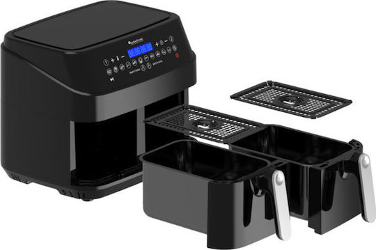 Turbotronic Air Fryer with Double Detachable Bucket 9lt Black TT-DAF5
