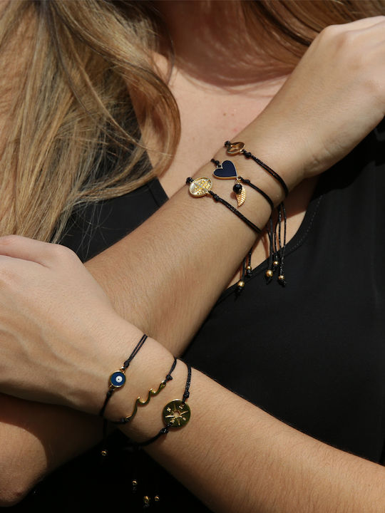 Bracelet with design Istanbul made of Cord Gold Plated